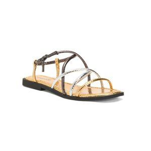 NAKED FEET Pewter Minimalist Sandals